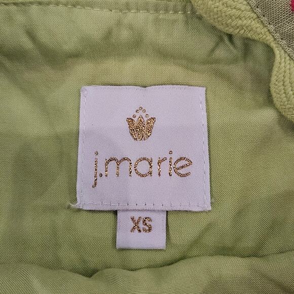 J.Marie Hailey Dress Womens XS Pink Lime Green Embroidered Shift Flutter NEW - Picture 12 of 13